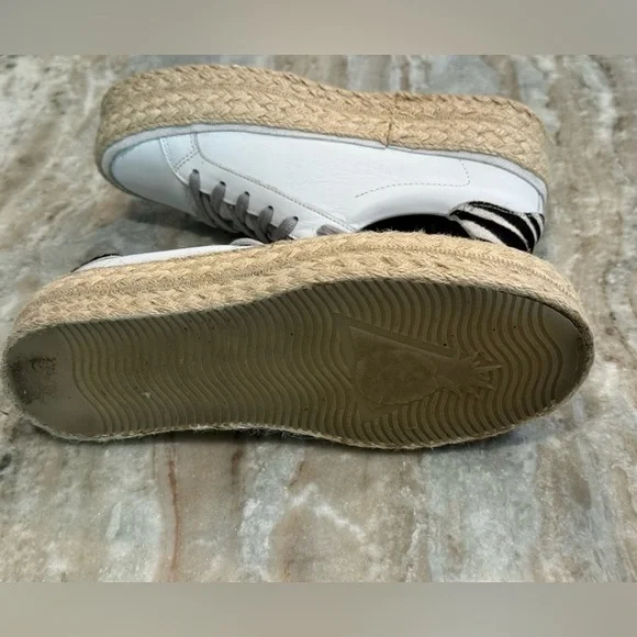 Women’s Coconuts by Matisse white leather platform espadrille sneakers- Size 9 - Picture 10 of 12